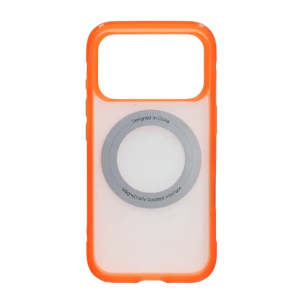 Mat MagSafe-cover med ringstativ til iPhone 17 Pro og 18 Pro - Orange