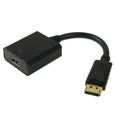 Adapter DisplayPort til HDMI 20 cm - Sort