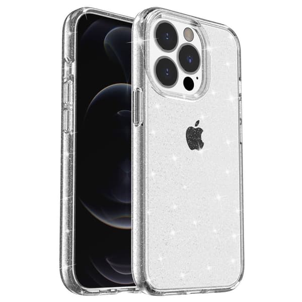 Glittrigt iPhone 15 Pro Max skal - Vit