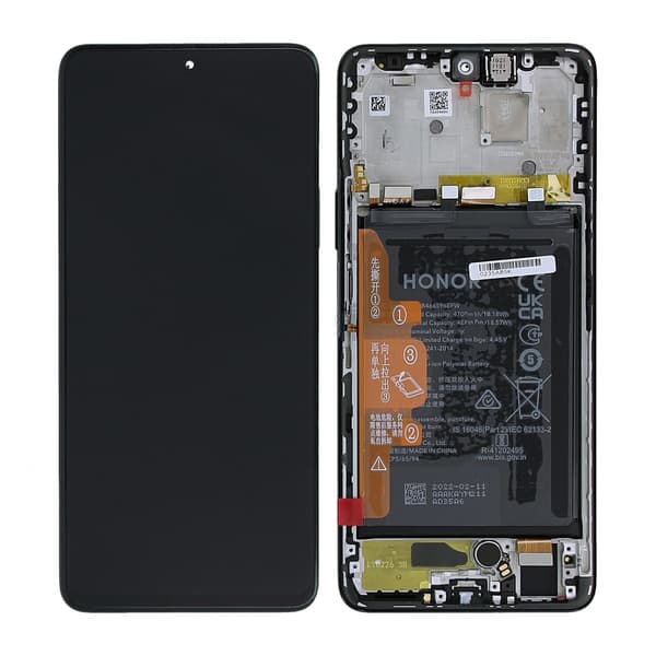 Huawei Honor Magic4 Lite Skærm med LCD-display og batteri Original - Sort