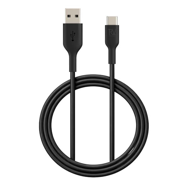 Rvelon USB-A–USB-C-kaapeli 1M_Musta