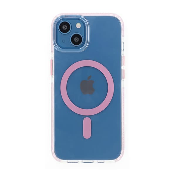 iPhone 13/14 Mobilskal Magnet Dobbeltbeskyttelse - Rosa