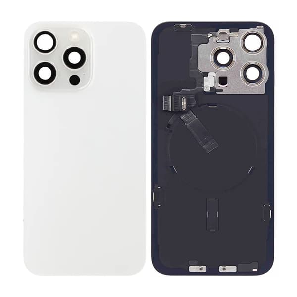 iPhone 15 Pro Max Bagglas Komplet OEM - Hvid