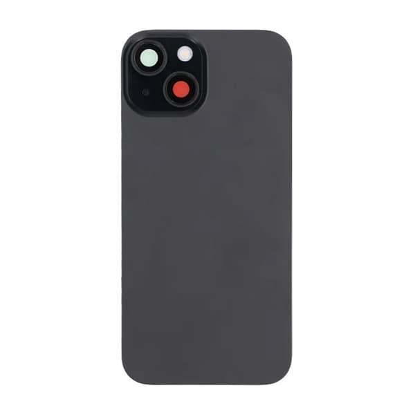 iPhone 15 Baksida Glas med smådelar - Svart