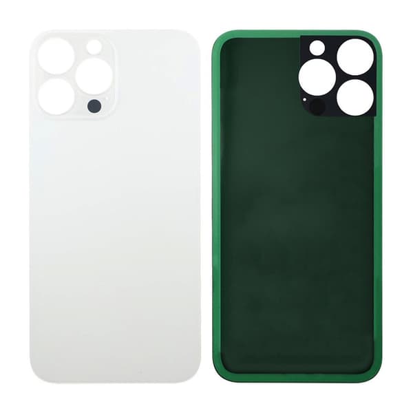 iPhone 13 Pro Max Bagglas med tape - Hvid