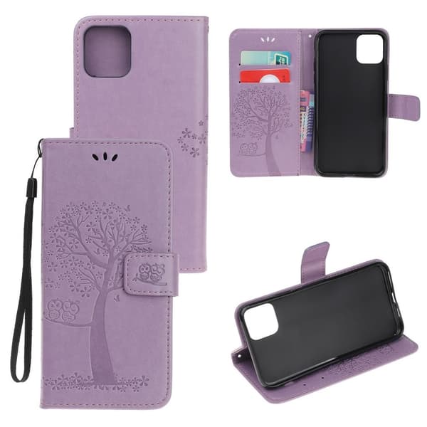 Foldbart iPhone 11 Pro cover - Lys lilla