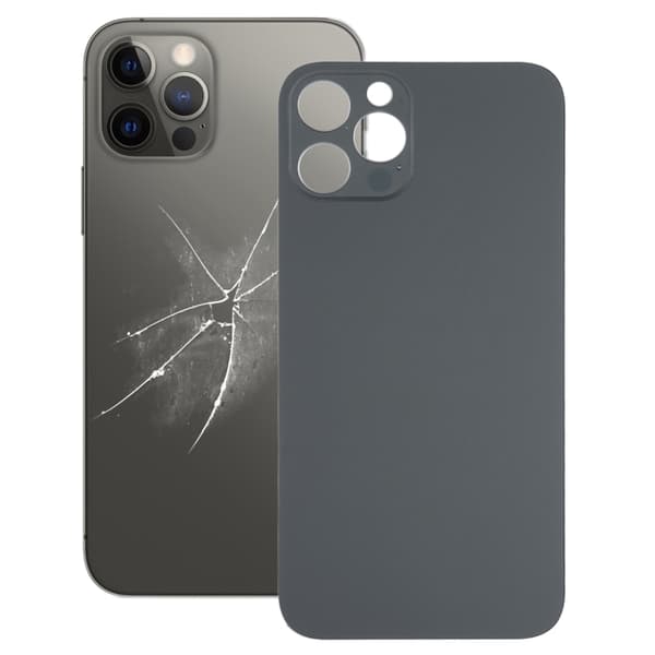 iPhone 12 Pro Bagcover (Intet Logo) - Sort