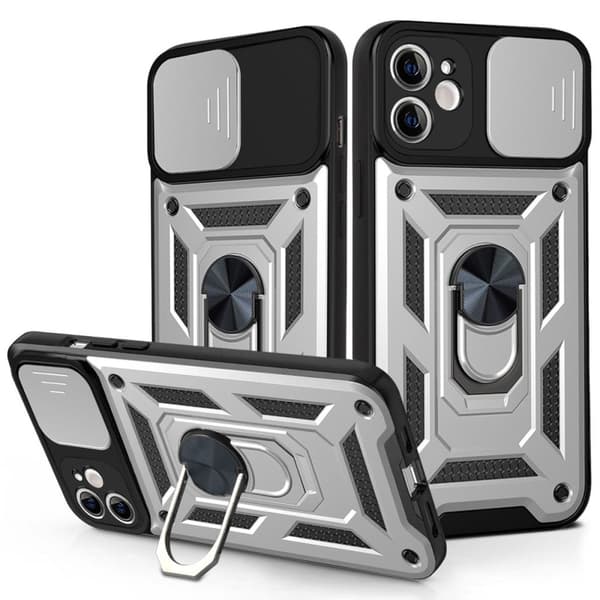 iPhone 11 Cover med Ringholder - Sølv