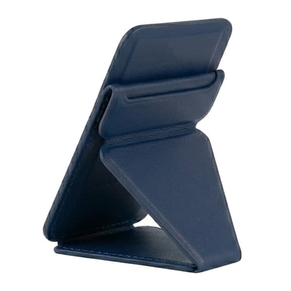 Foldable Ultra Thin Magnetic Cardholder Phone Kickstand Blue