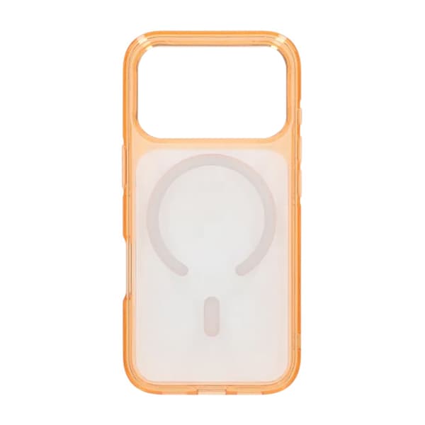Mobilskal TPU Magsafe för iPhone 17 Pro Max - Orange Transparent