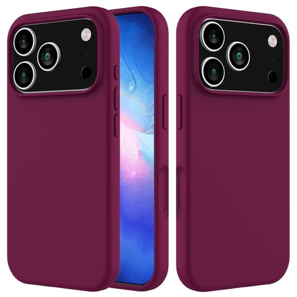 iPhone 18 Pro Max/17 Pro Max Silikonskal - Vinröd