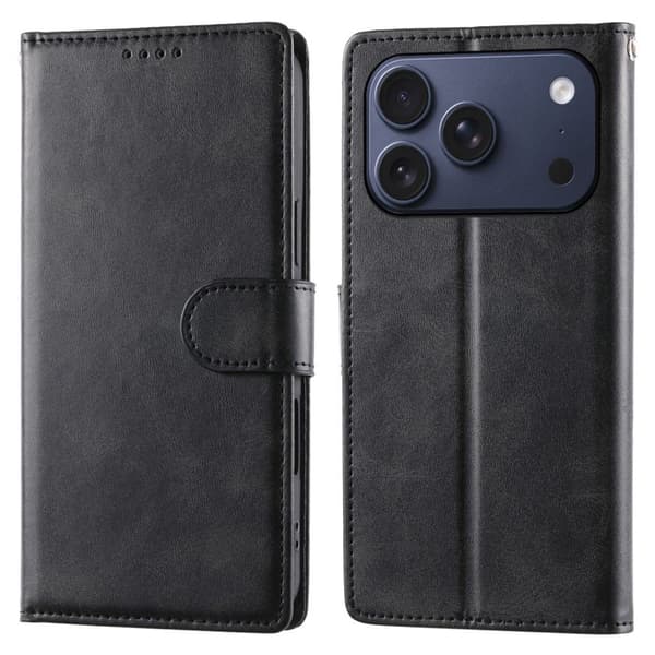 Plånboksfodral med stativ iPhone 18 Pro, iPhone 17 Pro - Svart