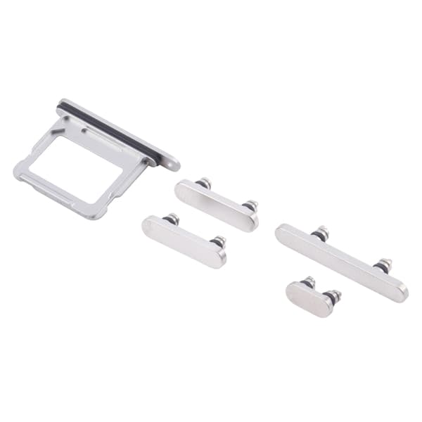 Knapper og SIM-kortholder til iPhone 16/16 Plus - Hvid