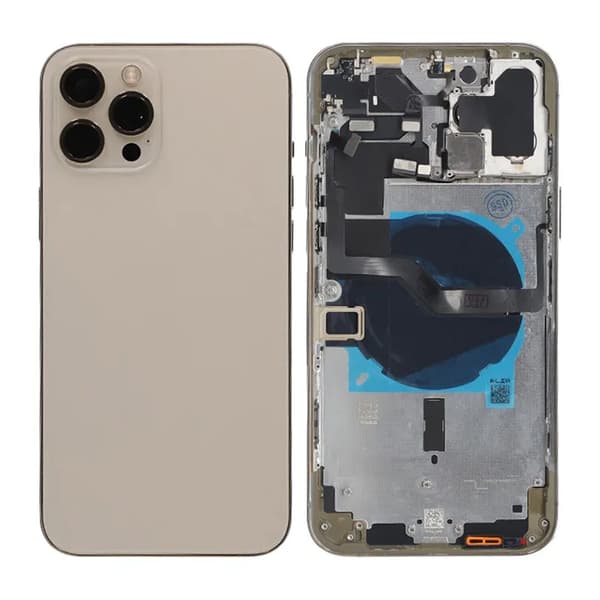 iPhone 12 Pro Max Bagcover Komplet OEM Guld Med Smådele