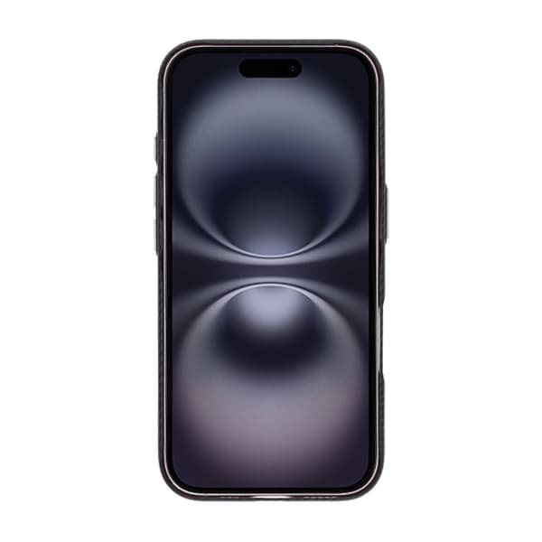 iPhone 16 Mobilskal Carbonmönstrad - Svart