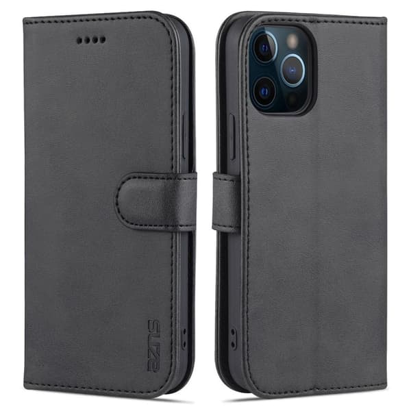 AZNS iPhone 13 mini Wallet Cover Stand – Sort