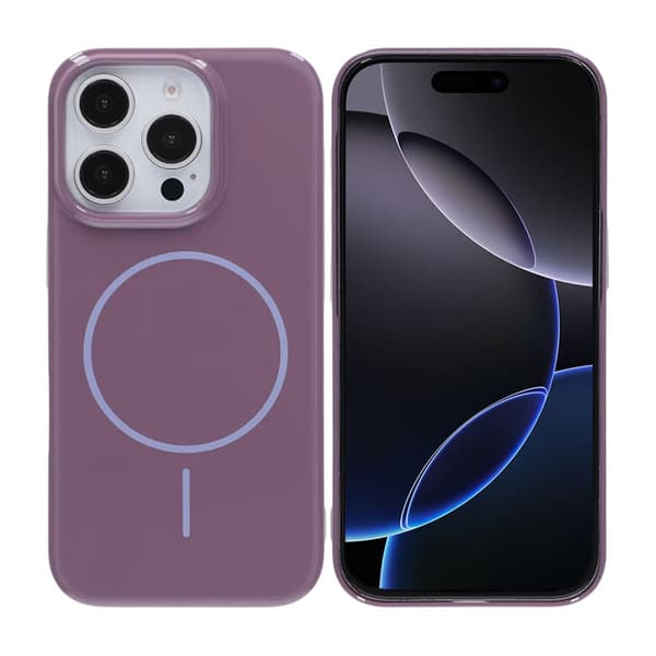 Blankt design Magnetisk Cover Til iPhone 16 Pro Lilla