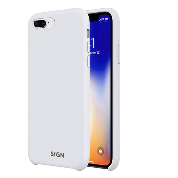 SiGN Flydende Silikone Cover til iPhone 7 & 8 Plus - Hvid