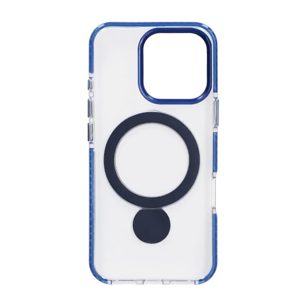 MagSafe-cover til iPhone 16 Pro - Transparent blå med ringholder