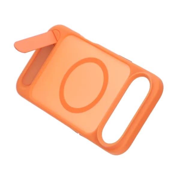 Black Feather Inclined Bracket Magnetic Case - iPhone Air Orange