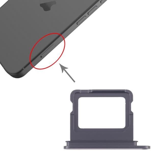 Simkortshållare för iPhone 17 - Svart