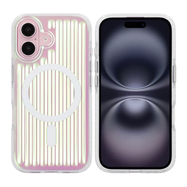 Model reflekterende farve magnetisk etui til iPhone 16 grøn