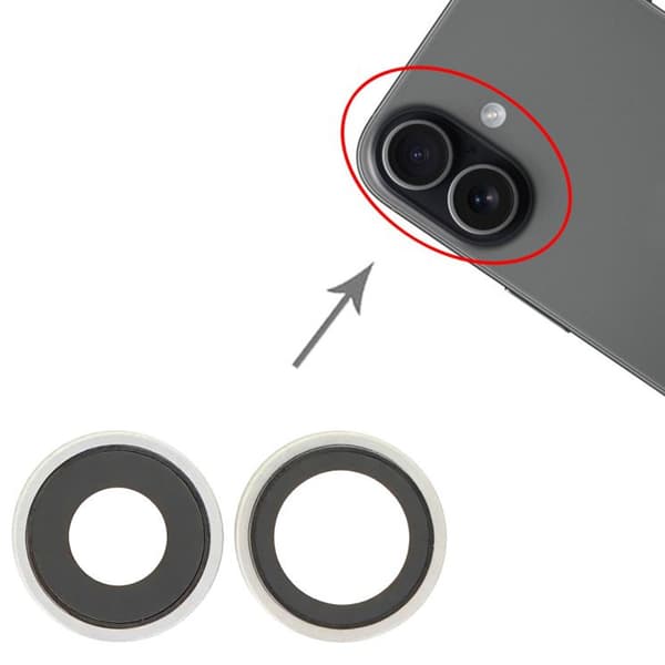 Kameralinser med ram för iPhone 17 - Vit