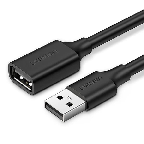 Ugreen USB-A 2.0 forlængerkabel, 0,5 m - Sort