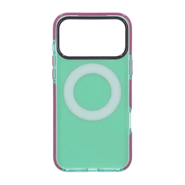 Iridescent Shockproof Case with 360 degree Rotatable Kickstand For iPhone 17 Pro Max Green
