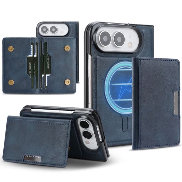 iPhone Duo MagSafe-etui med aftagelig pung - Blå