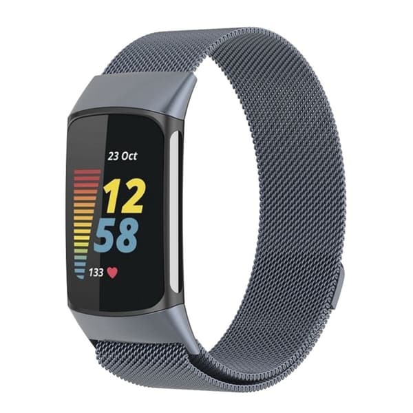 Fitbit Charge 6 Milan urrem i rustfrit stål - Grå