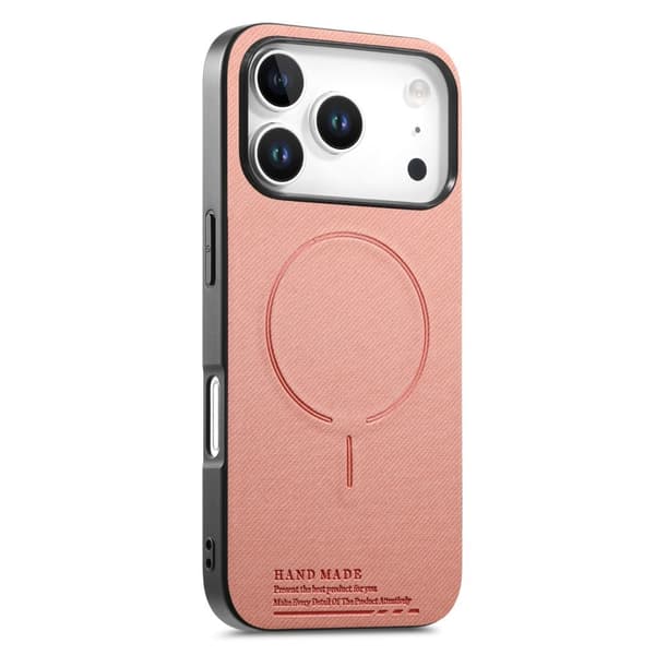 iPhone 18 Pro Max/17 Pro Max MagSafe Cover med Tekstilbagside - Pink