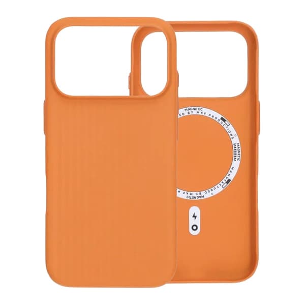 Bølget etui med Magsafe til iPhone 17 Pro Max - Orange