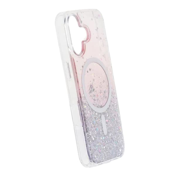 Glitrende MagSafe Cover med Stjerner til iPhone 17 - Lilla