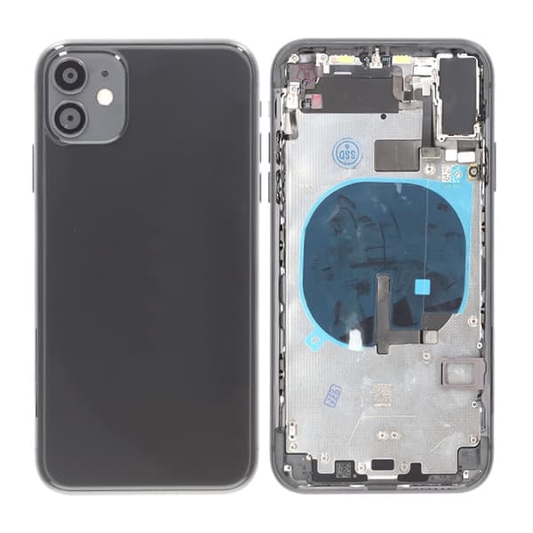iPhone 11 Bagcover med Fuld Ramme Premium - Sort