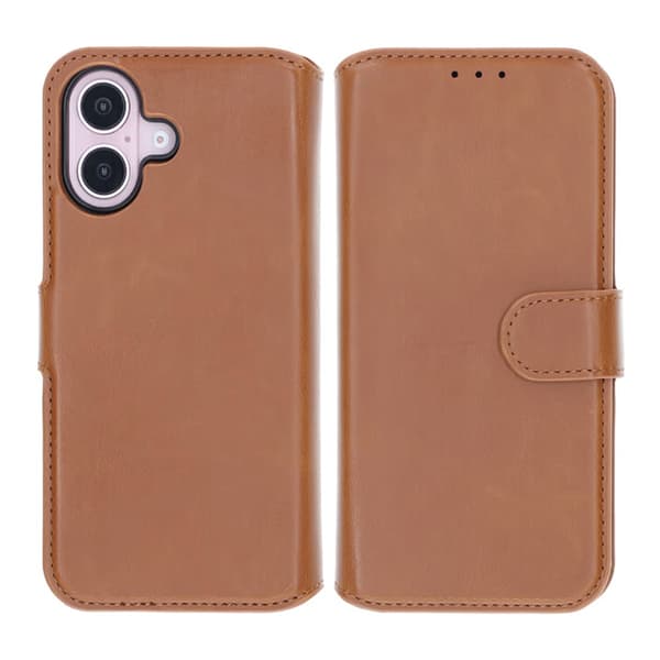 iPhone 16 Plus Pung Etui Magnet Rvelon - Brun