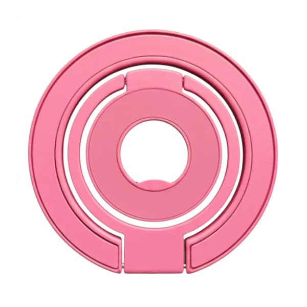 Foldable Double Magnetic Phone Ring Holder Dark Pink