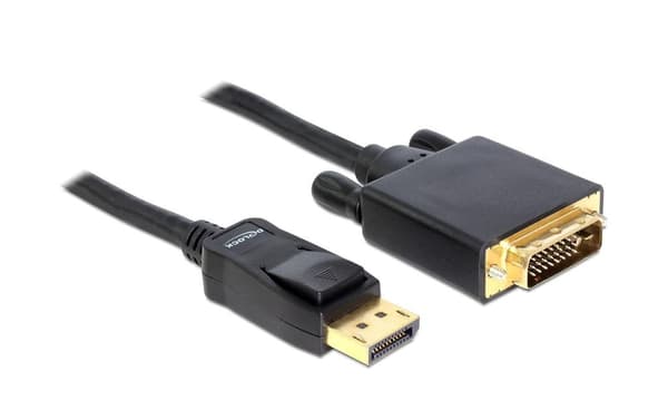 Delock DisplayPort til DVI 24+1 Kabel, Passiv, 3m - Sort