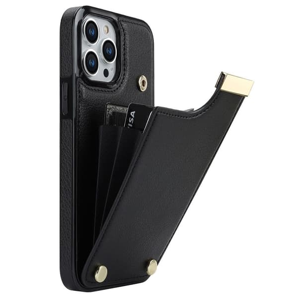 iPhone 13 Pro Max -kotelo korttipidikkeellä - Musta