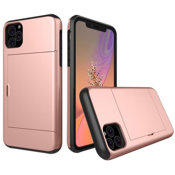 iPhone 11 Pro cover med kortholder - Rosaguld