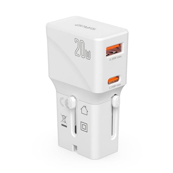 4Smarts Nomad Universal Pocket Rejseadapter 20W - Hvid