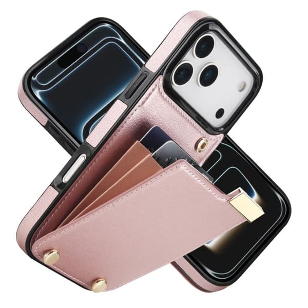 iPhone 17 Pro Kortholder Cover - Rosaguld