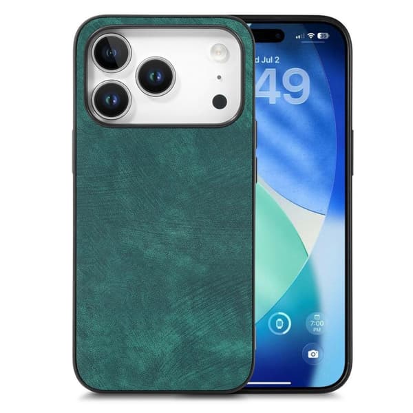 Fodral i PU-läder iPhone 18 Pro, iPhone 17 Pro - Grön