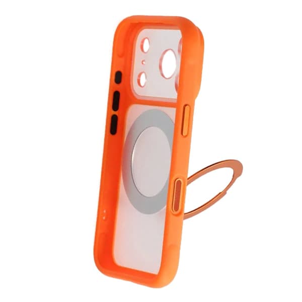 Skal med Roterbart MagSafe-Stativ för iPhone 17 Pro Max - Orange