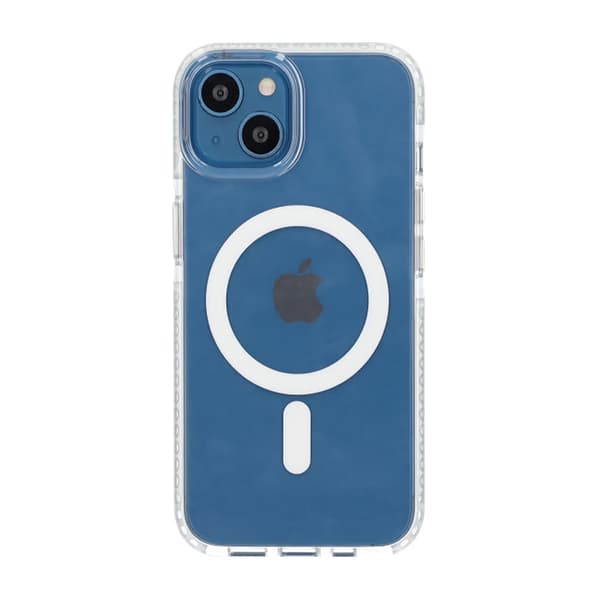 Mobilcover Magnet Dobbelt Beskyttelse til iPhone 13 og 14 - Hvid