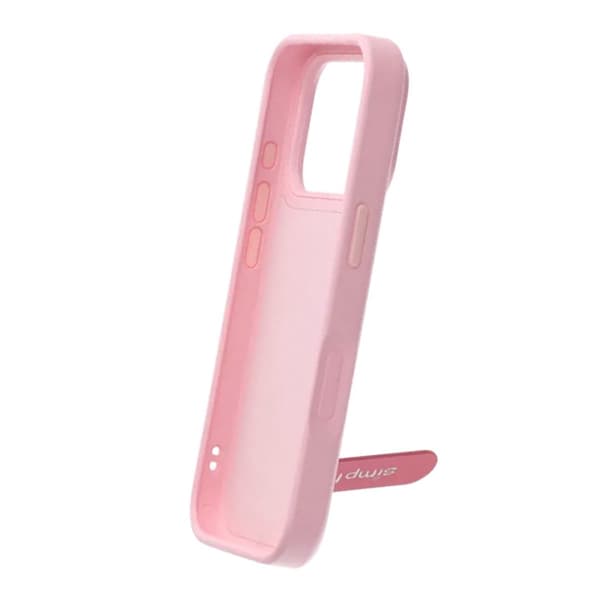 Etui med udfoldeligt roterende stativ til iPhone 17 Pro - Pink