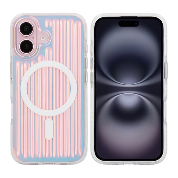 Model reflekterende farve Magnetisk etui til iPhone 16 Rød