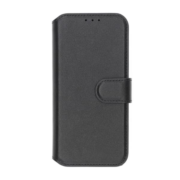 iPhone 16 Pung Etui Ægte Læder Rvelon - Sort