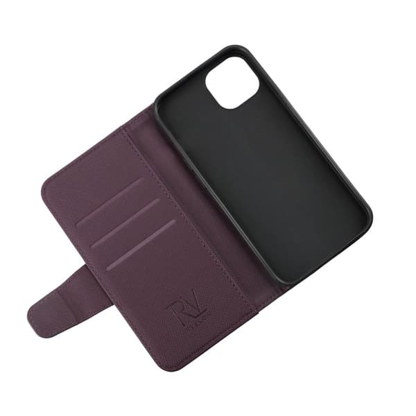 iPhone 13 Pro Max Plånboksfodral Extra Kortfack Rvelon - Mörklila