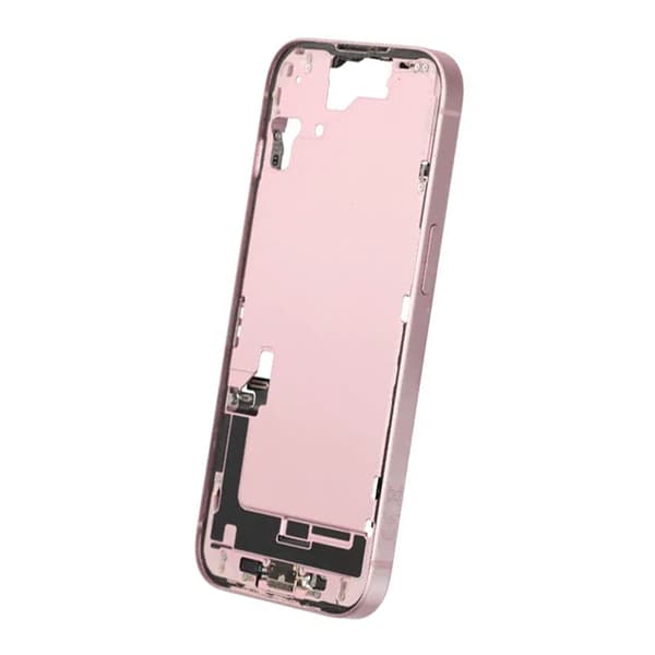 Mittenram med smådelar för iPhone 15 - Rosa OEM